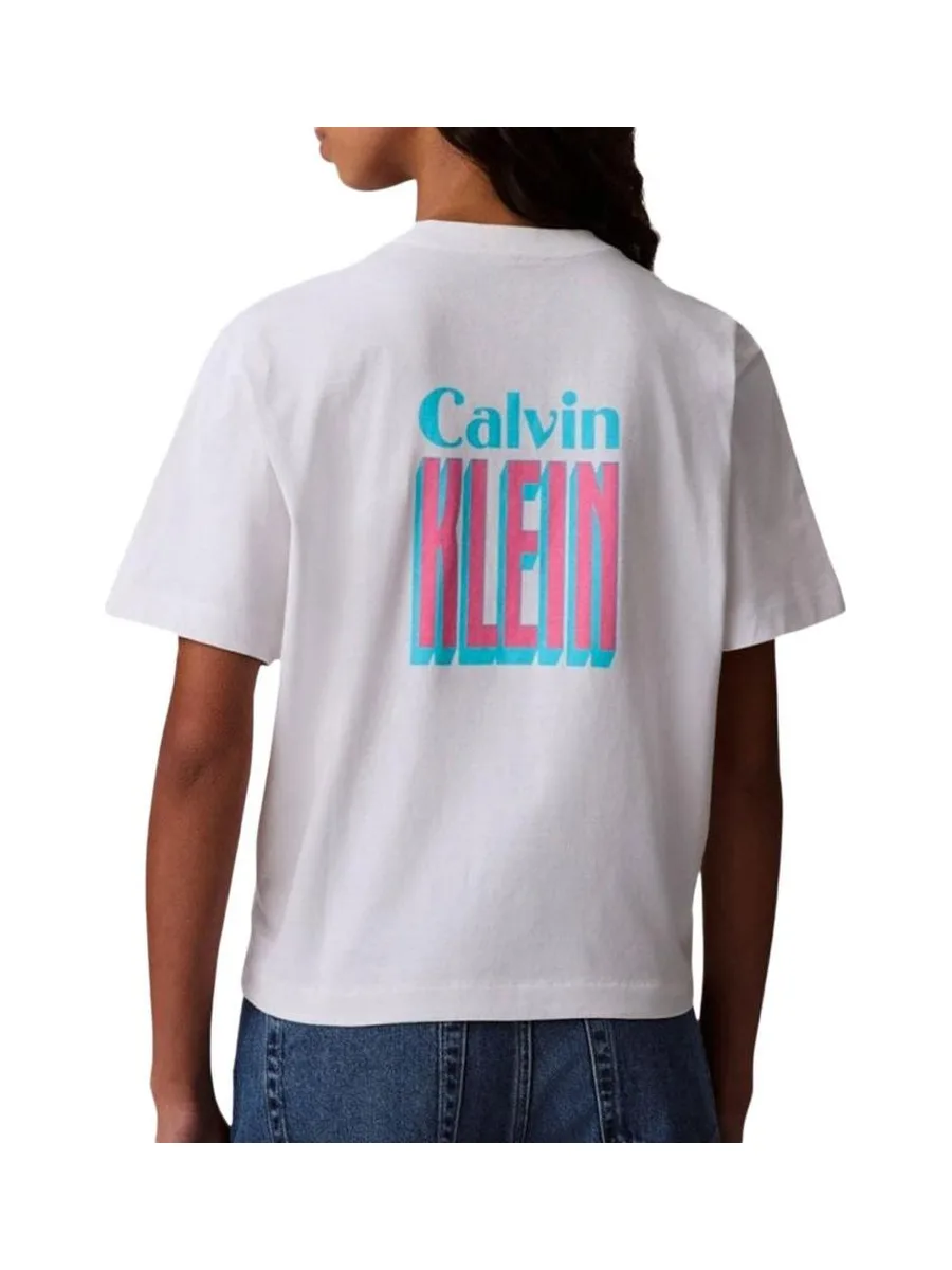 T-Shirt Blanc Femme Calvin Klein Jeans Boxy Fit 2