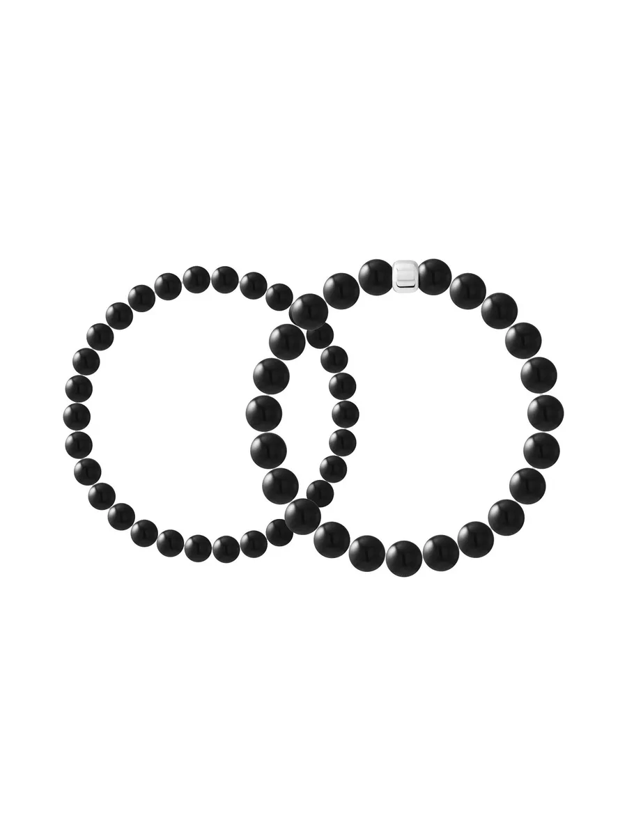 Ensemble de 2 Bracelets — Argent 925 Millièmes Rhodié — 19 cm — Homme 1