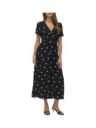 Robe Noir Femme Vero Moda Joan 7/8 1