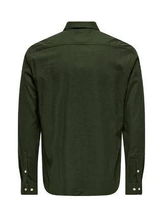 Chemise Kaki Homme Only & Sons Road Life 2