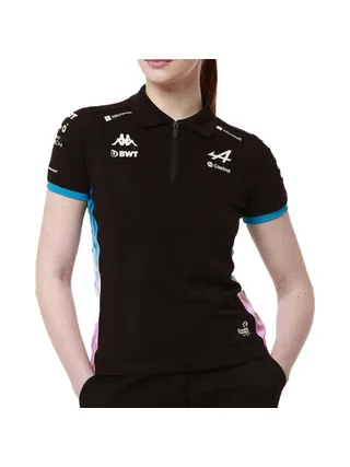 Polo Noir/Turquoise Femme Kappa Adrew 1