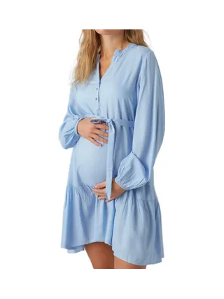 Robe de Grossesse Bleu Femme Mamalicious Mercy 1