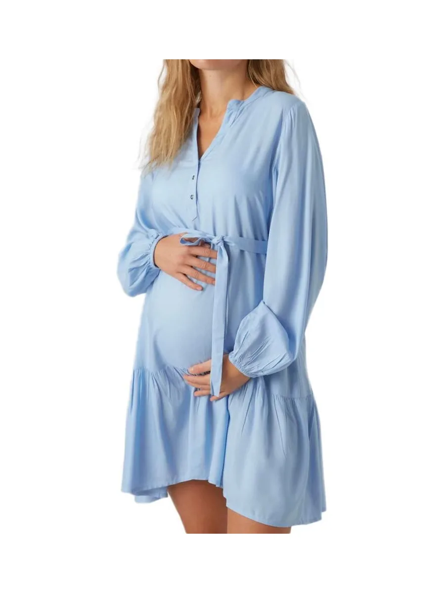 Robe de Grossesse Bleu Femme Mamalicious Mercy 2