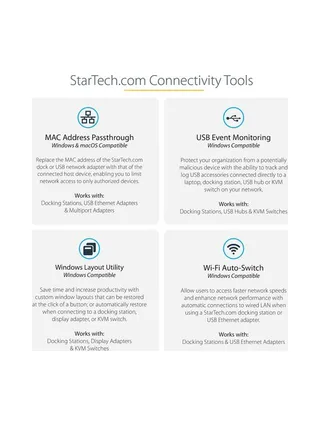StarTech.com DKT30CHVAUSP laptop dock/port replicator 13