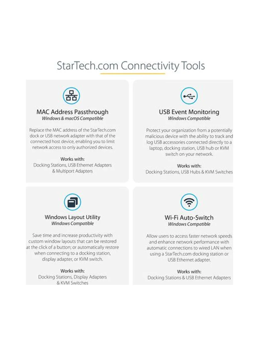 StarTech.com DKT30CHVAUSP laptop dock/port replicator 13
