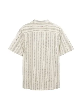 Chemise en lin Beige Clair Homme Teddy Smith Pietro Stripe 2