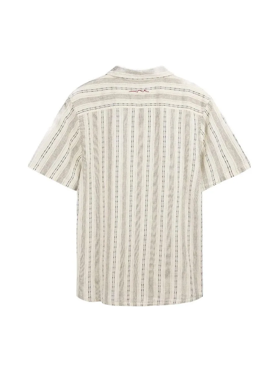 Chemise en lin Beige Clair Homme Teddy Smith Pietro Stripe 2