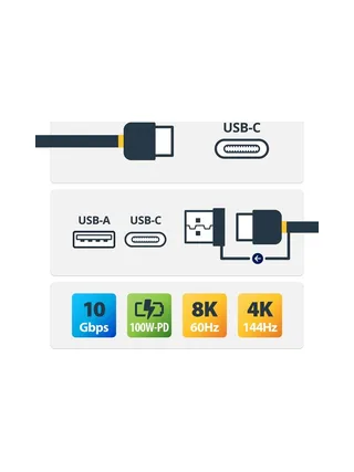 3ft Hybrid USB-C Cable w/USB-A Adapter 2