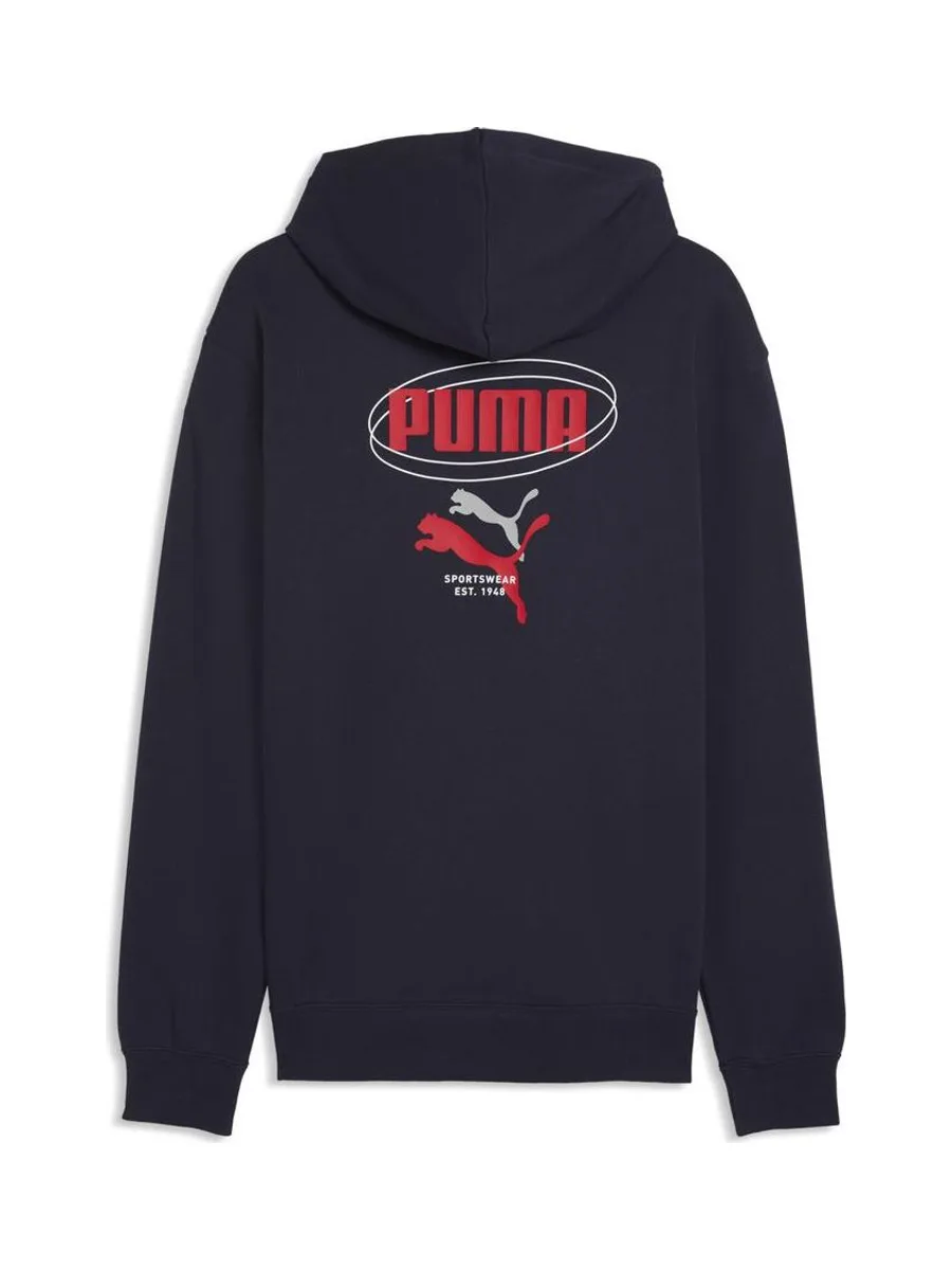 Sweat Marine/Rouge Homme Puma Ess Logo 3