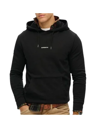 Sweat à Capuche Noir Homme Superdry Plain Hood 2