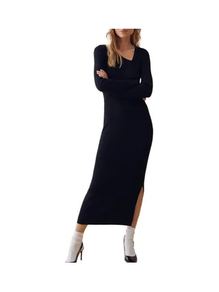 Robe Longue Noir Femme Vila Nelly 1