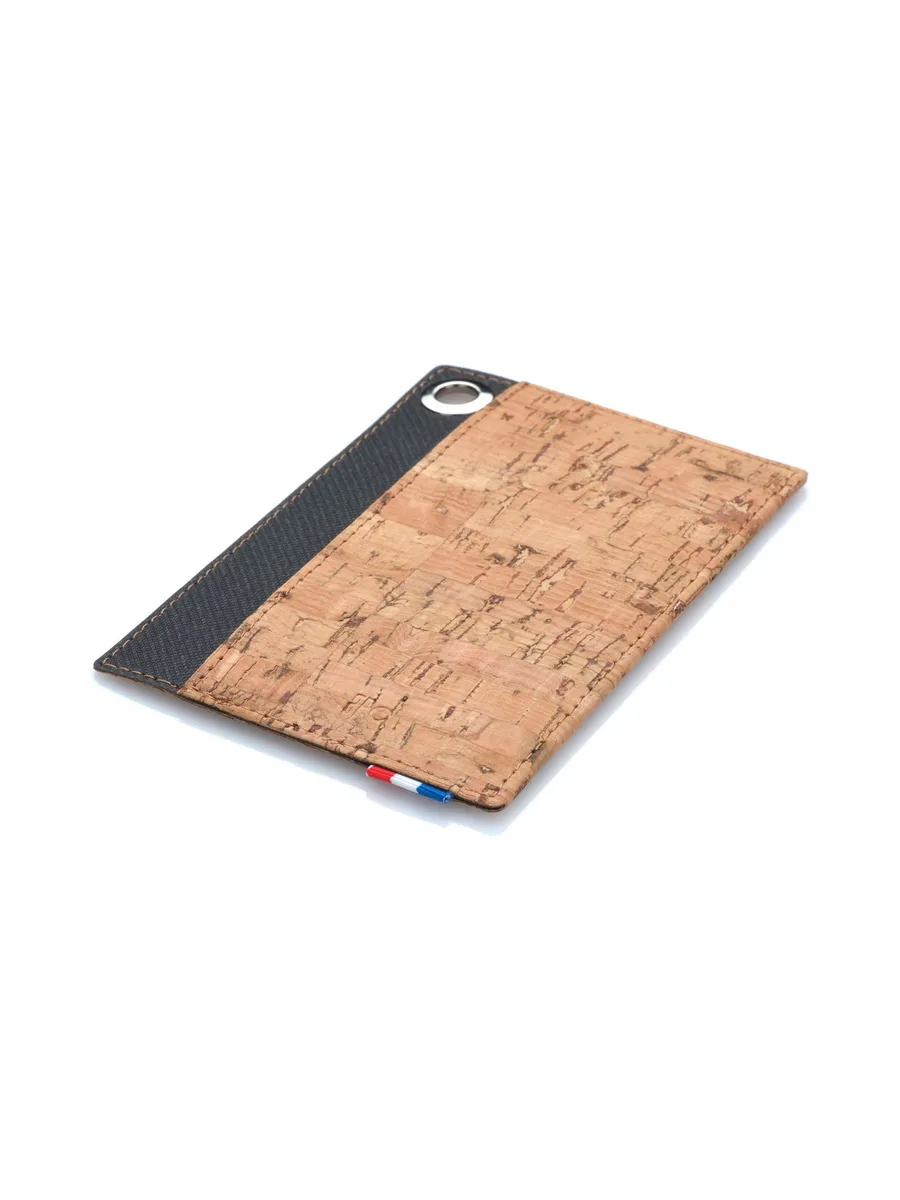 JOCE - Porte-cartes vertical à poche en liège - Naturel 78