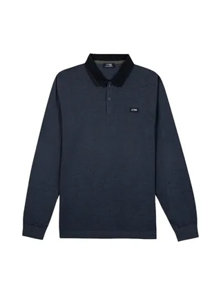 Polo Manches Longues Marine Homme TBS PEKANPOLS 1