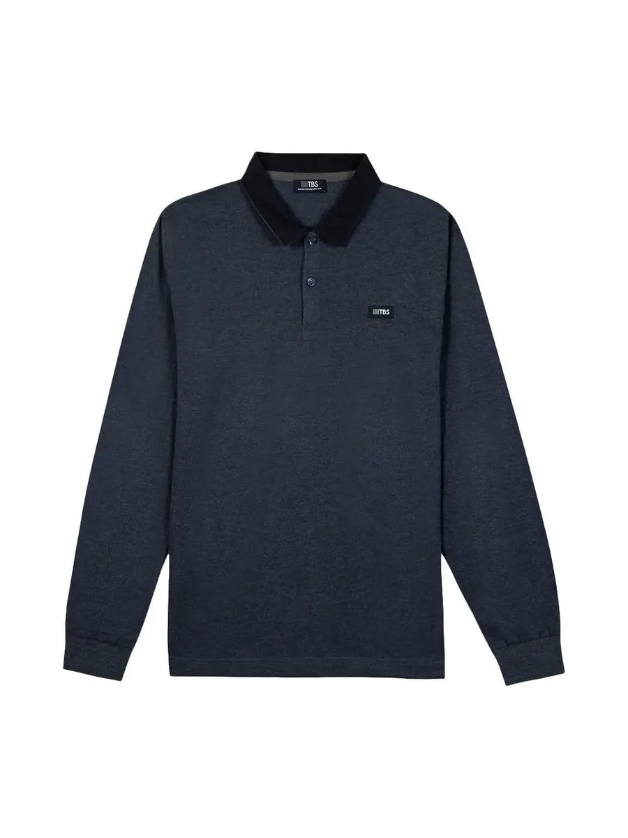 Polo Manches Longues Marine Homme TBS PEKANPOLS 2