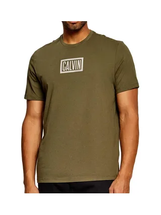 T-Shirt Kaki Homme Calvin Klein Jeans 30s Boxed 1