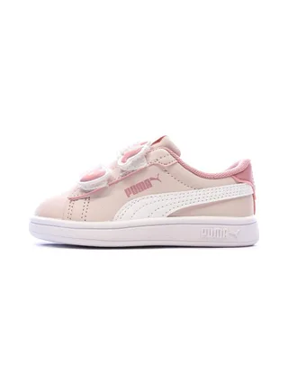 Baskets Rose Fille Puma Smash 3.0 Badges 1