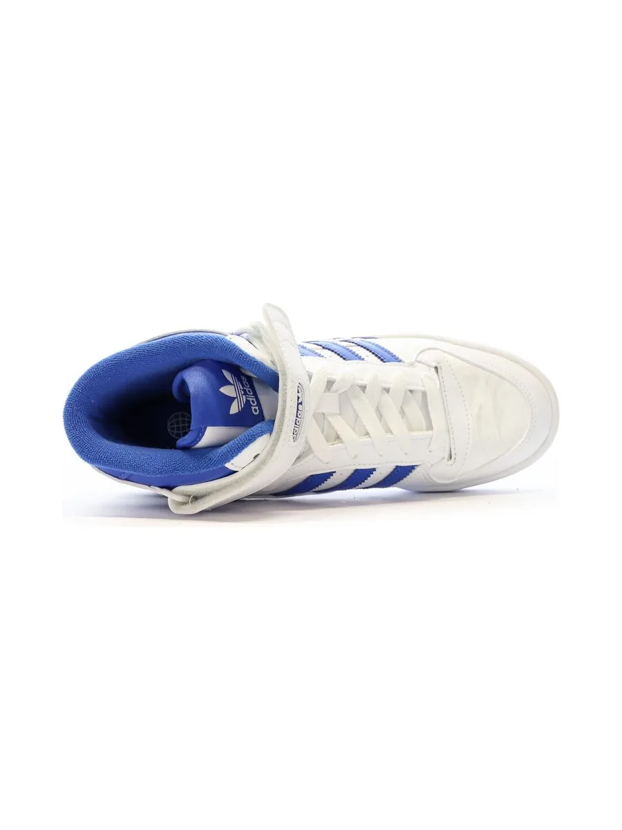 Baskets Blanc/Bleu Garçon Adidas Forum Mid 4