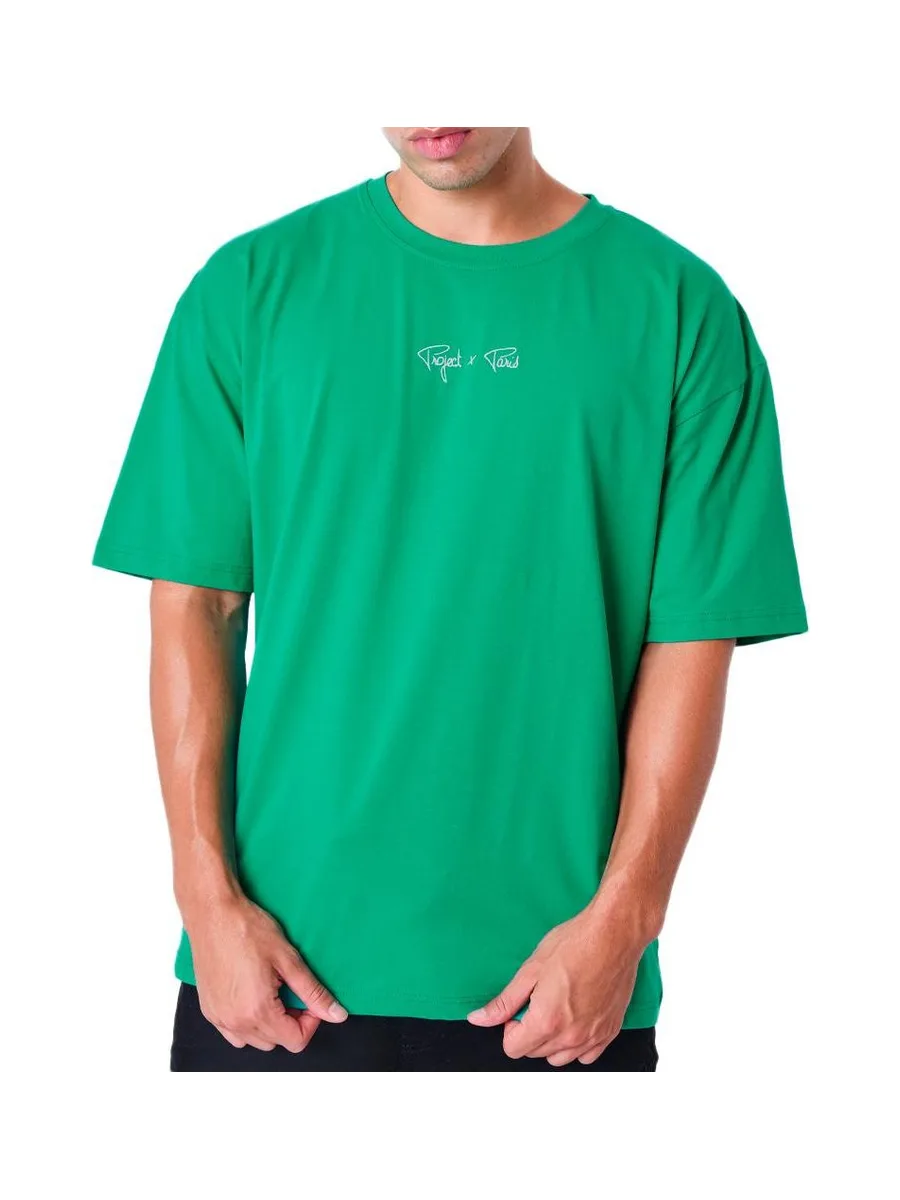 T-shirt Vert Homme Project X Paris Broderie Logo 2