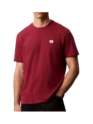 T-Shirt Rouge Homme Calvin Klein Jeans Badge L4G 1