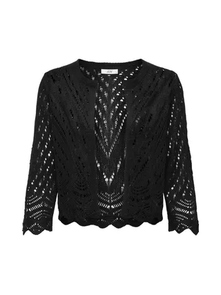Cardigan Noir Femme JDY Sun 3/4 Cropped 2