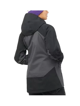 Manteau de Ski Noir Femme Salomon Patrol Goretex 2