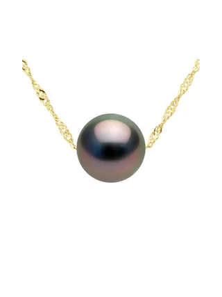 Collier Véritable Perle de Tahiti Ronde 8-9 mm — Or Jaune 375 Millièmes — 42 cm 1