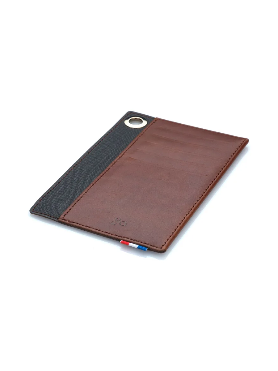 JOCE - Porte-cartes vertical à poche en liège - Naturel 50