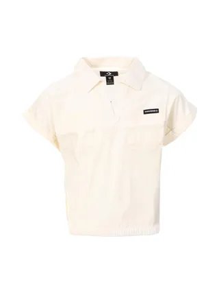 Polo Blanc Fille Converse Pocket 1
