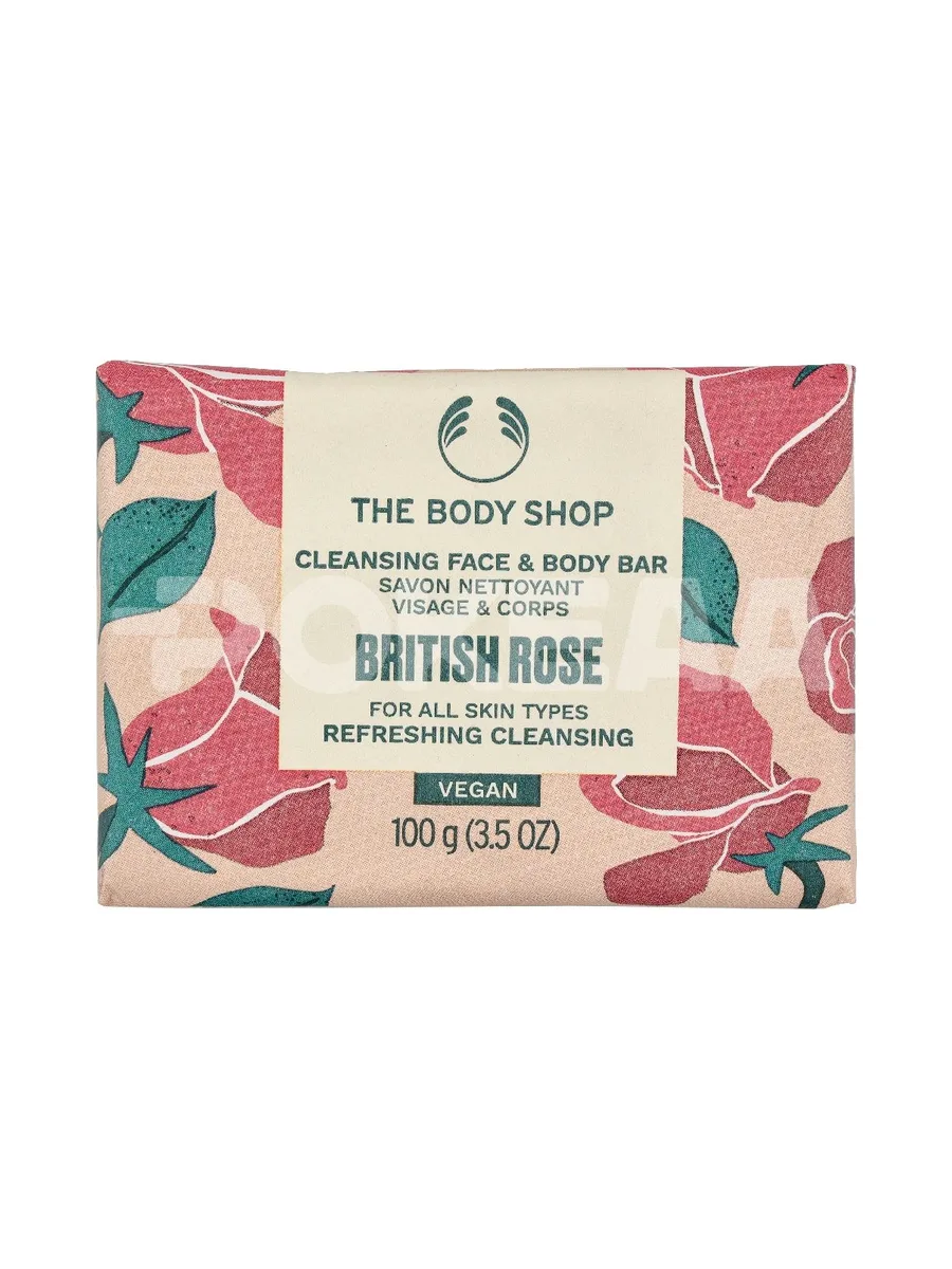 The Body Shop British Rose Cleansing Face & Body Bar 100g 1