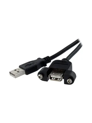 3 ft Panel Mount USB Cable A to A - F/M 1