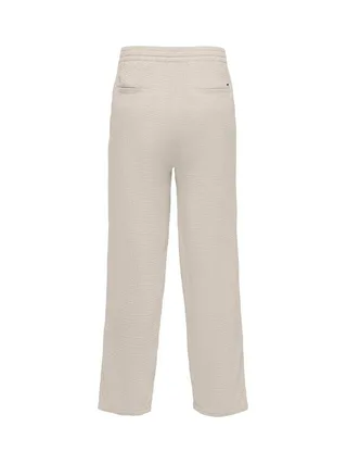 Pantalon Fluide Gaz de coton Beige Homme Only & Sons Onssinus 0158 3