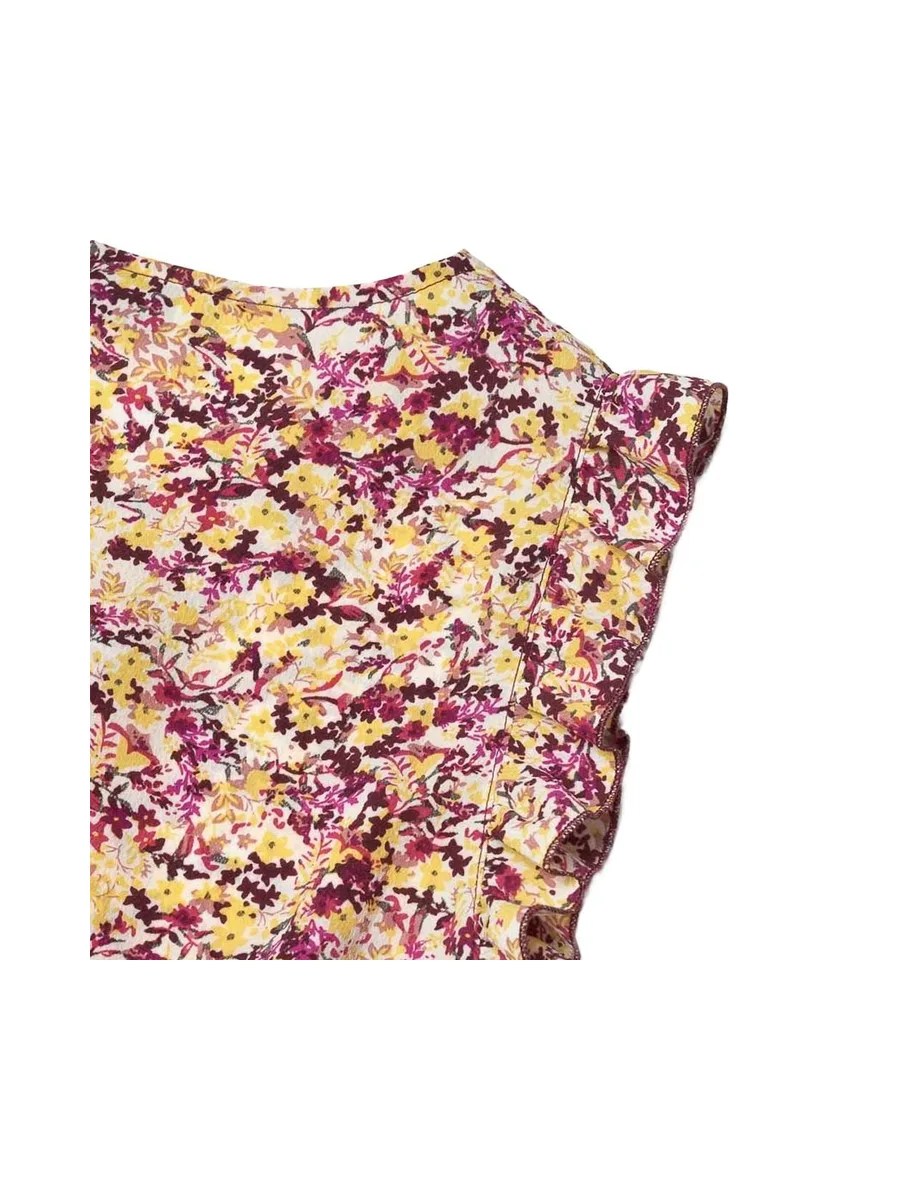 Combishort Jaune/Rose Fille Le Temps Des Cerises Fleur 3
