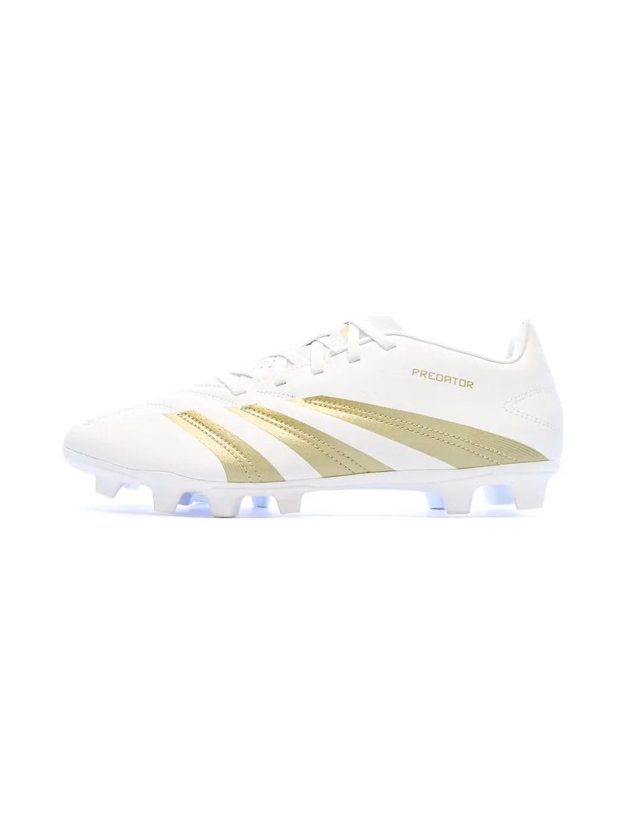 Chaussures de Foot Blanc/Doré Homme Adidas Predator Club FxG 2
