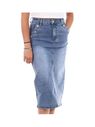 Jupe en Jean Bleu Femme Monday Premium MEB 1