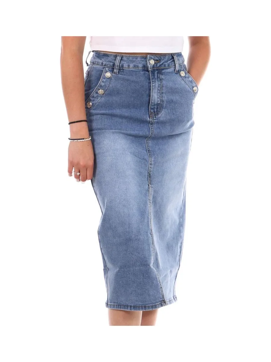 Jupe en Jean Bleu Femme Monday Premium MEB 2