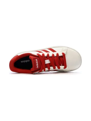 Baskets Ecru/Rouge Garçon Adidas Grand Court 2.0 4