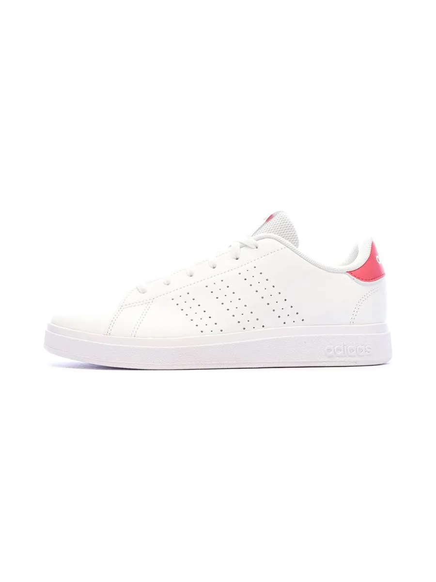 Baskets Blanc/Rose Fille Adidas Advantage 2