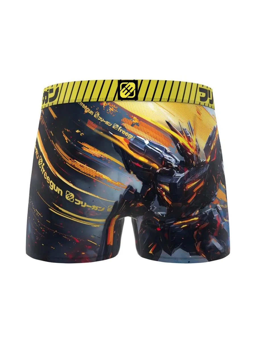 Boxer Noir/Jaune Homme Freegun Robot 3