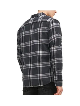 Chemise Noire/Grise à Motifs Homme Jack & Jones Brook Check 2
