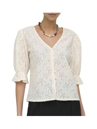 Blouse Écru Femme JDY Jakobe 2/4 1