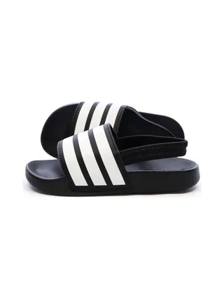 Claquettes Noires/Blanches Garçon Adidas Adilette Estrap 1