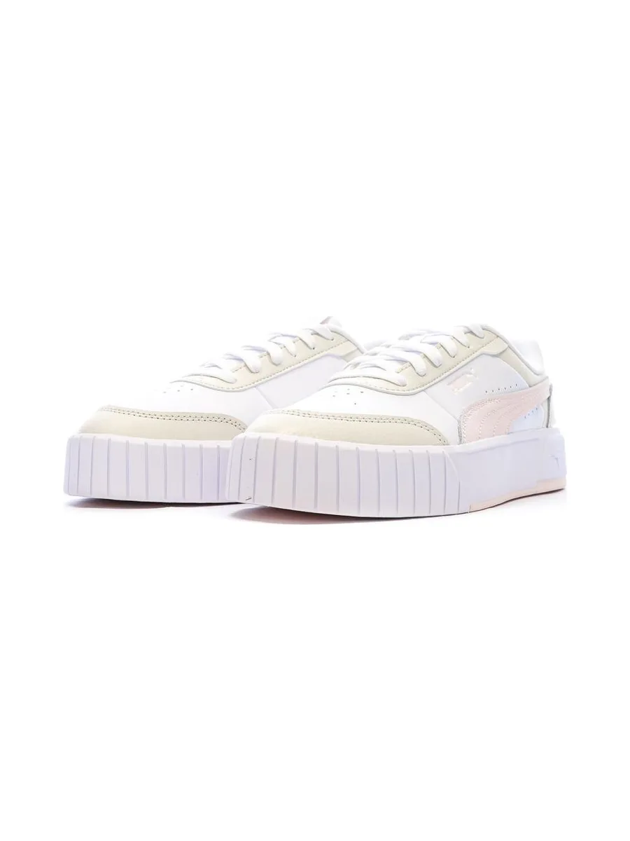 Baskets Blanc/Rose/Beige Femme Puma Carina Mia 7