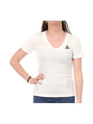 T-Shirt Crème Femme Le Coq Sportif Coq Marshmallow 1