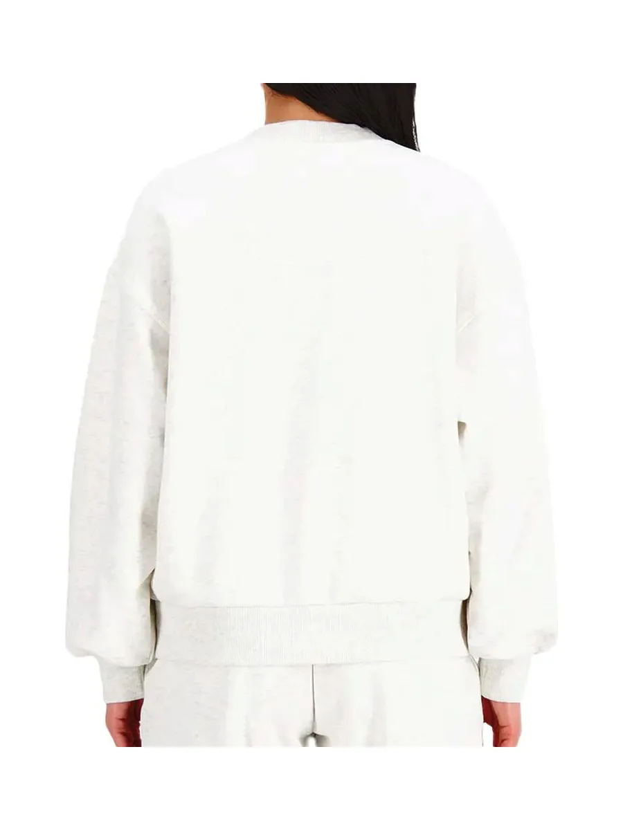 Sweat Gris Chiné Femme New Balance Essentials French 3