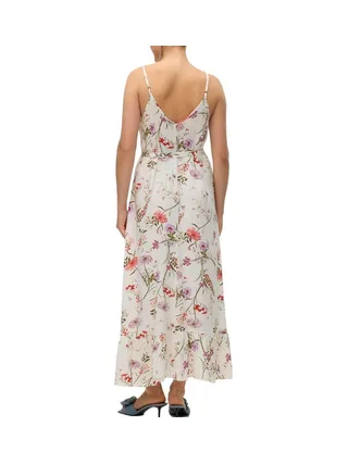 Robe Beige/Rouge/Vert Femme Vero Moda Easy 2