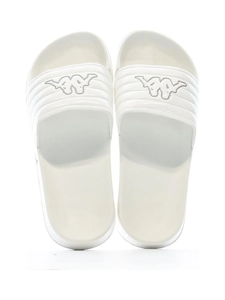 Claquettes Blanche Femme Kappa Noles 361I15W 4