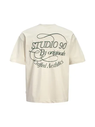 T-Shirt Beige Garçon Jack & Jones Niagara Crew Neck 2
