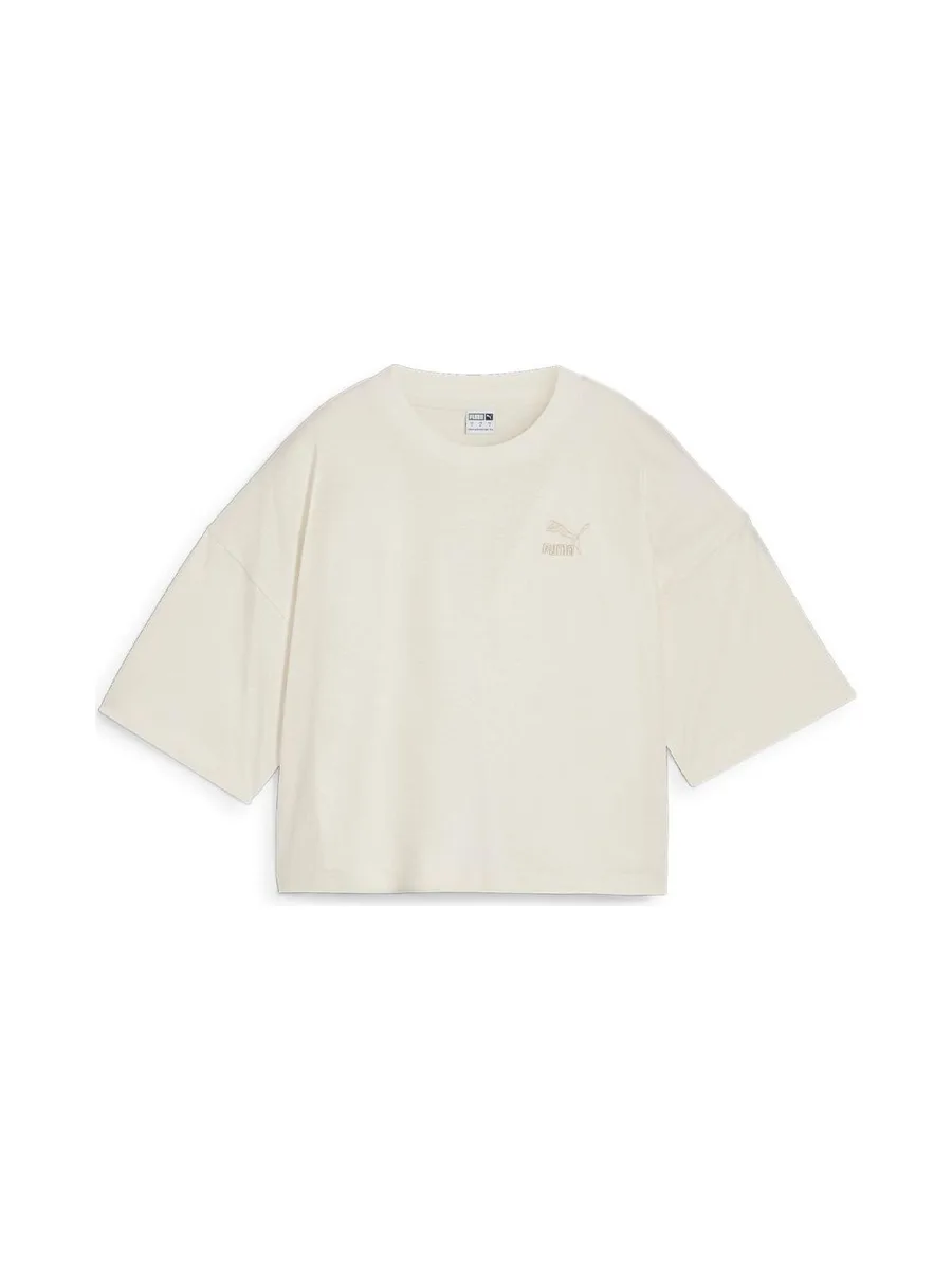 T-Shirt Beige Crop Femme Puma Better Classics 1