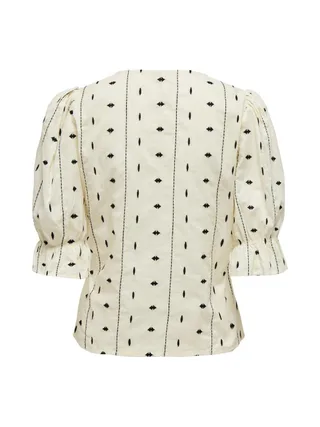 Blouse Écru/Noir Femme Only Jasmin 3