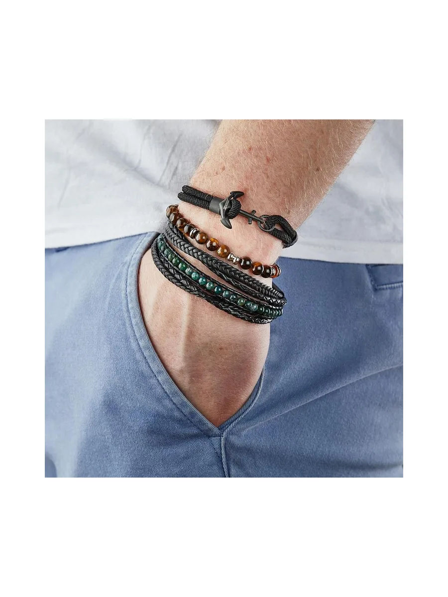 Bracelet Noir Homme Geographical Norway 315029 3